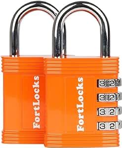 padlock gym locker|FortLocks 2 Pack Orange 4.